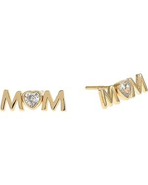 Kate Spade New York Women's Love You Mom, Mom Studs Clear/Gold One Size | Amazon (US)
