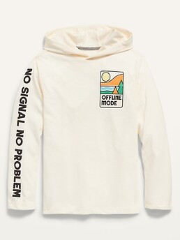 Long-Sleeve Graphic T-Shirt Hoodie for Boys | Old Navy (US)