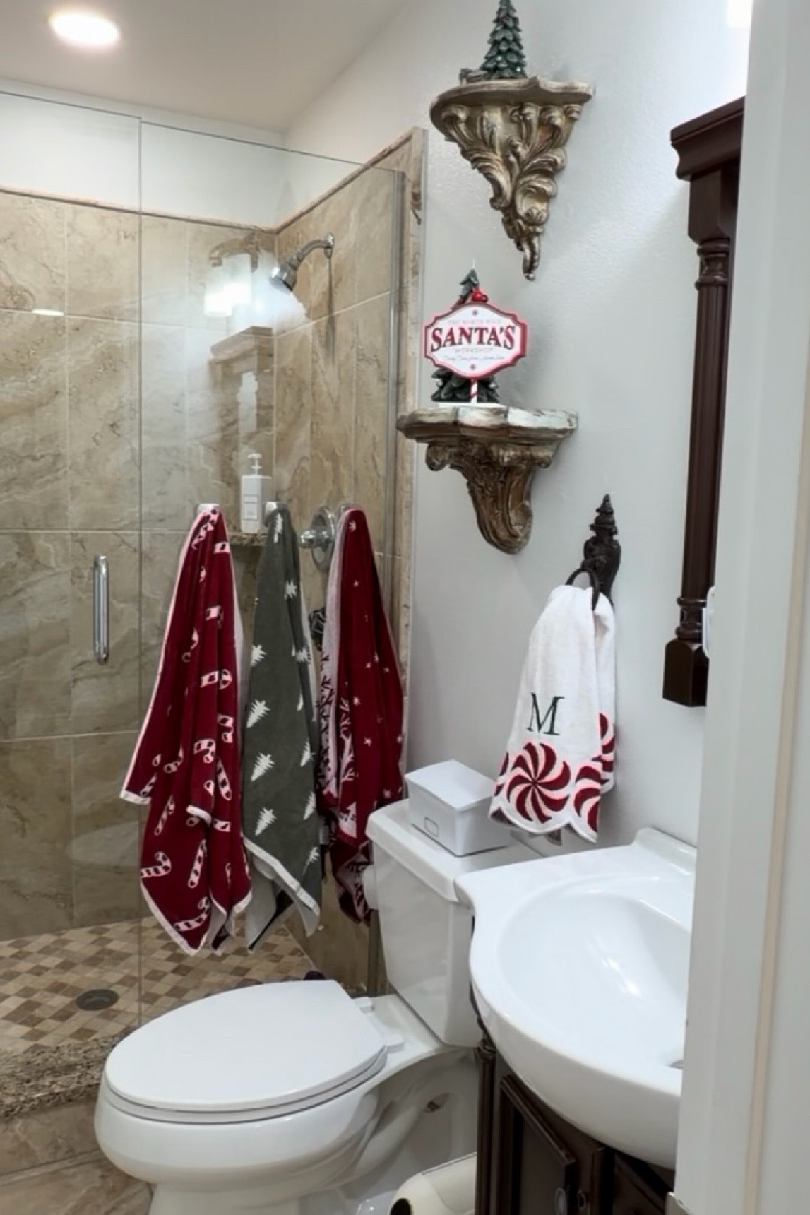 Simple little touches to dress up the bathroom for Christmas 🎄🎅🏻

#LTKmomlife #LTKSaleAlert #LTKHome