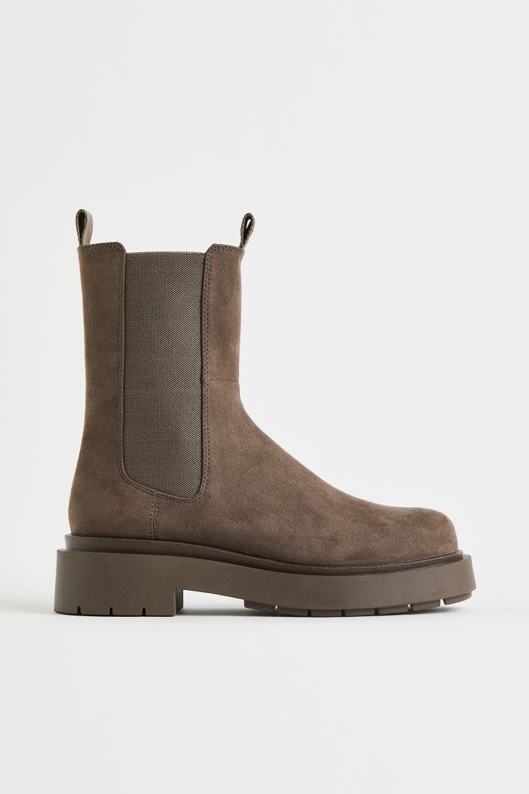 Chelsea boots - Dark beige - Ladies | H&M GB | H&M (UK, MY, IN, SG, PH, TW, HK)