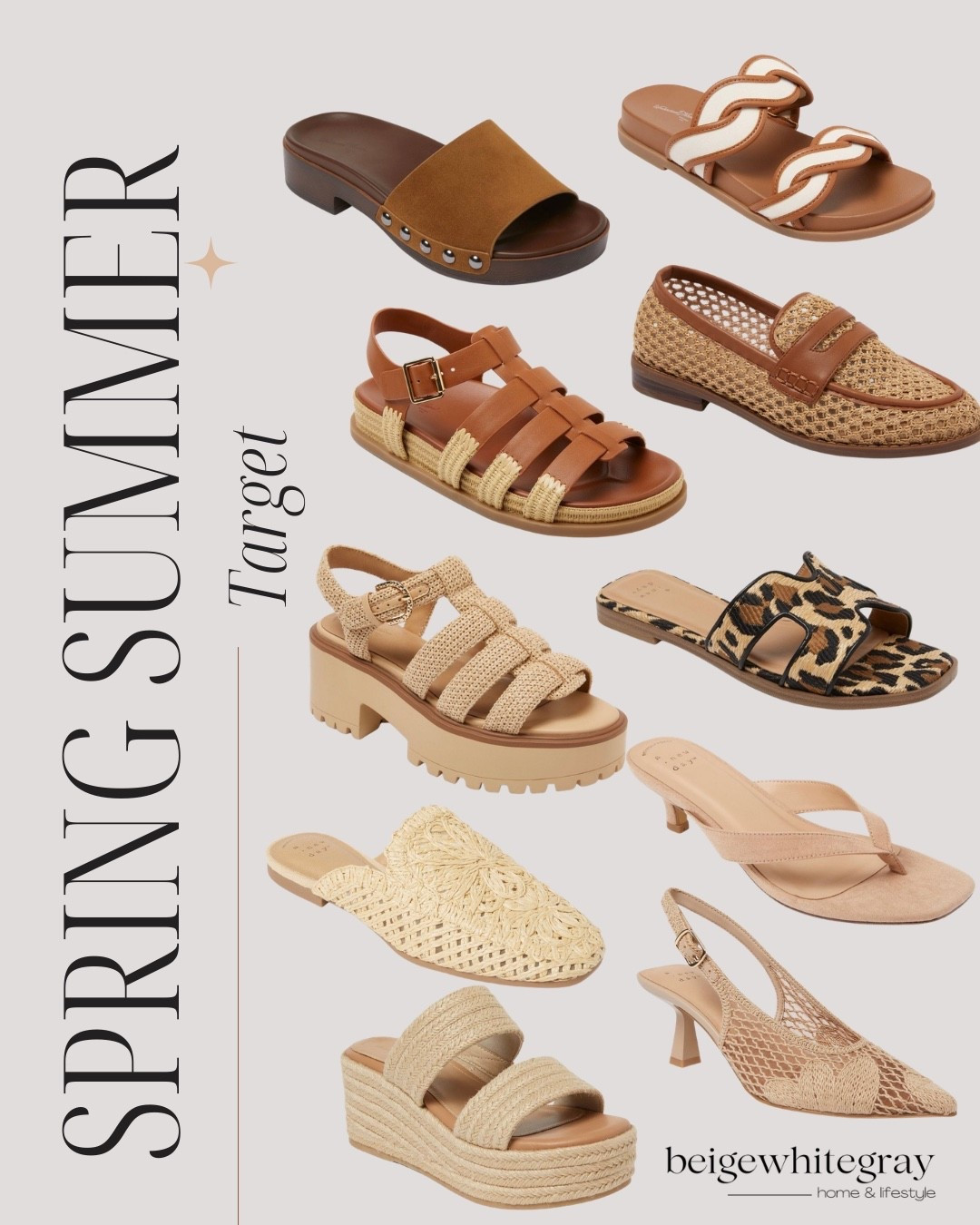 Stepping into the new season with all the spring → summer shoe favorites 🤍 From raffia sandals and chic wedges to effortless slip slides and neutral everyday styles, these are the pairs I keep reaching for to complete my warm-weather outfits. Easy, elevated, and perfect for everything from casual days to vacation looks.

spring shoes, summer shoes, raffia sandals, neutral sandals, designer look for less, chic wedges, platform wedges, slip on sandals, slide sandals, woven shoes, vacation outfits, resort wear, warm weather style, everyday summer outfits, Amazon finds, Walmart fashion, affordable fashion, coastal style, old money aesthetic, minimalist style, capsule wardrobe shoes

#LTKTravel #LTKWorkwear #LTKSwim