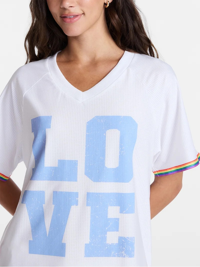 No Boundaries Pride Oversized Graphic Jersey, Women's XXS-XXL | Walmart (US)