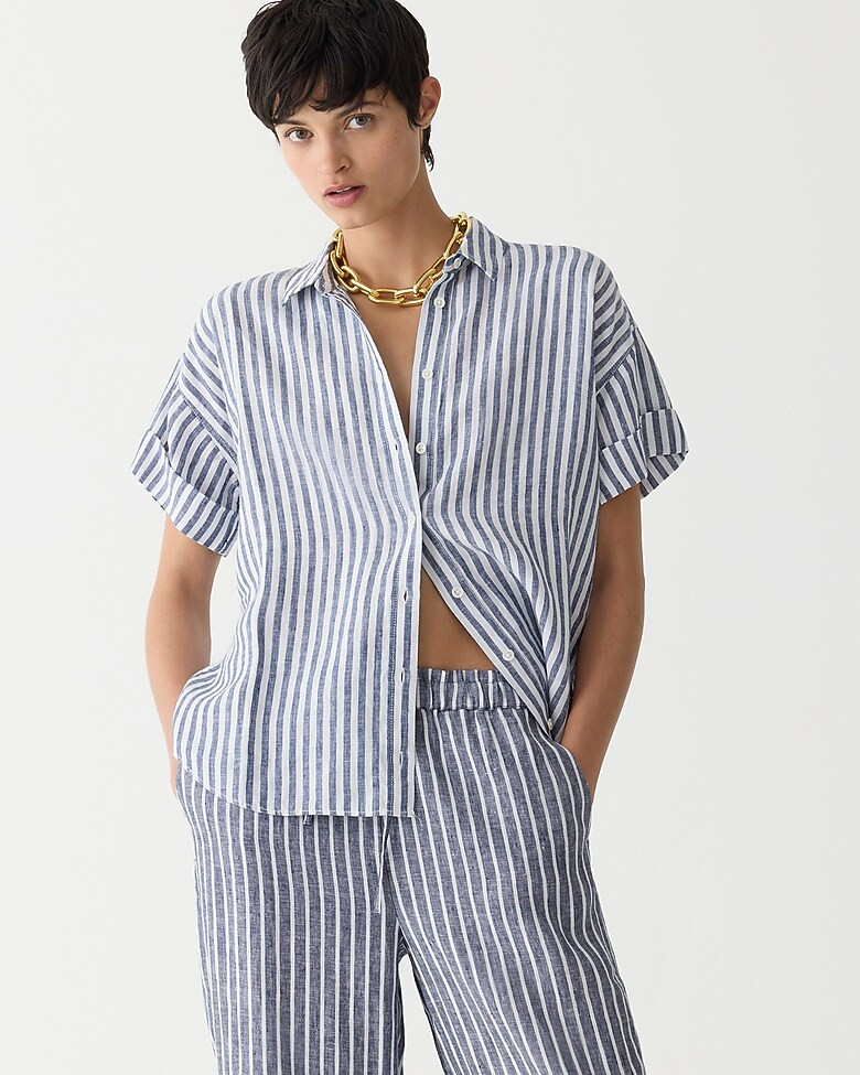 Capitaine shirt in stripe Baird McNutt Irish linen | J. Crew US