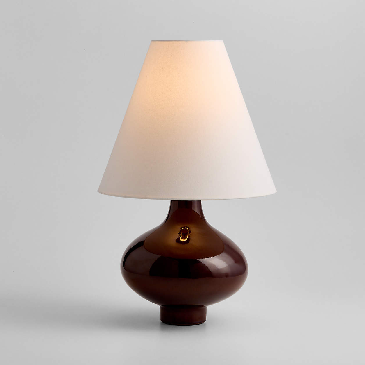 Stafford Lichen Ceramic Table Lamp with Fabric Shade 18" | Crate & Barrel | Crate & Barrel