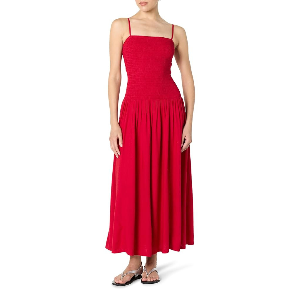 The Drop Women's Florencia Smocked Bodice Linen Maxi Dress | Amazon (US)