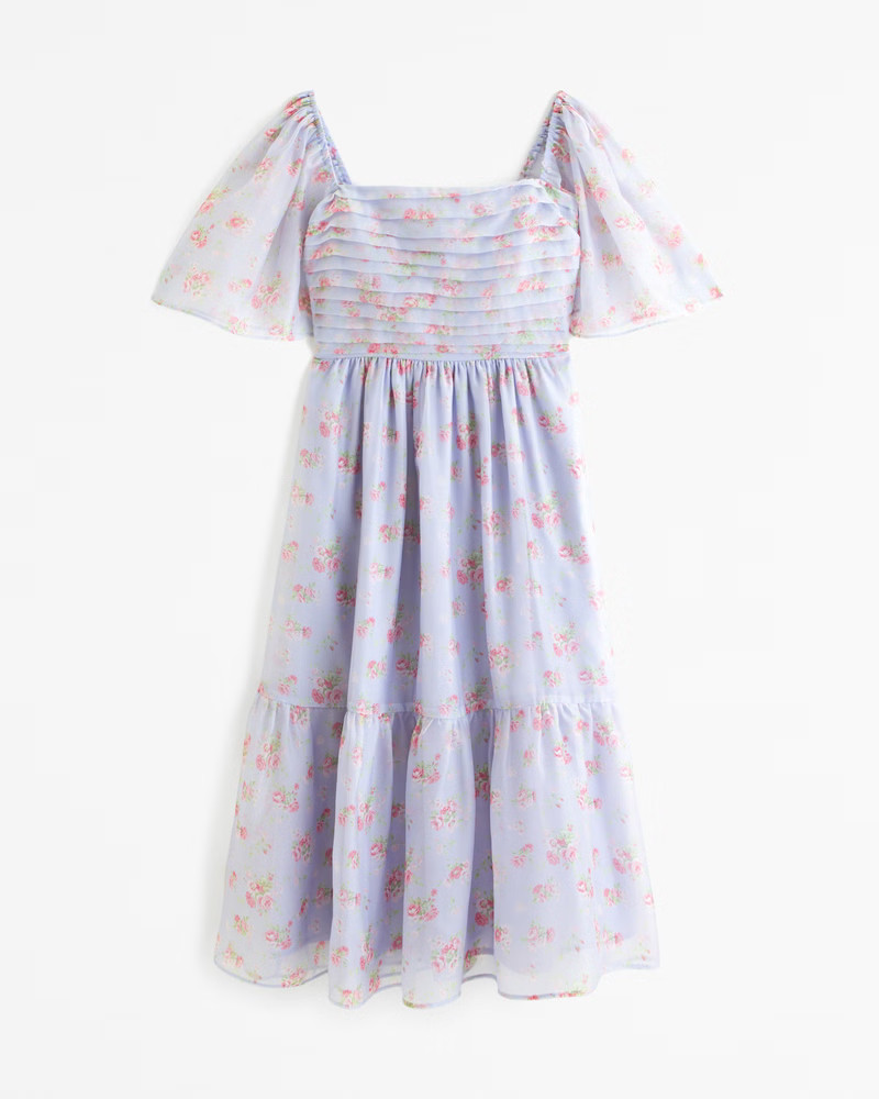 Women's The A&F Emerson Angel Sleeve Midi Dress | Women's Clearance | Abercrombie.com | Abercrombie & Fitch (US)