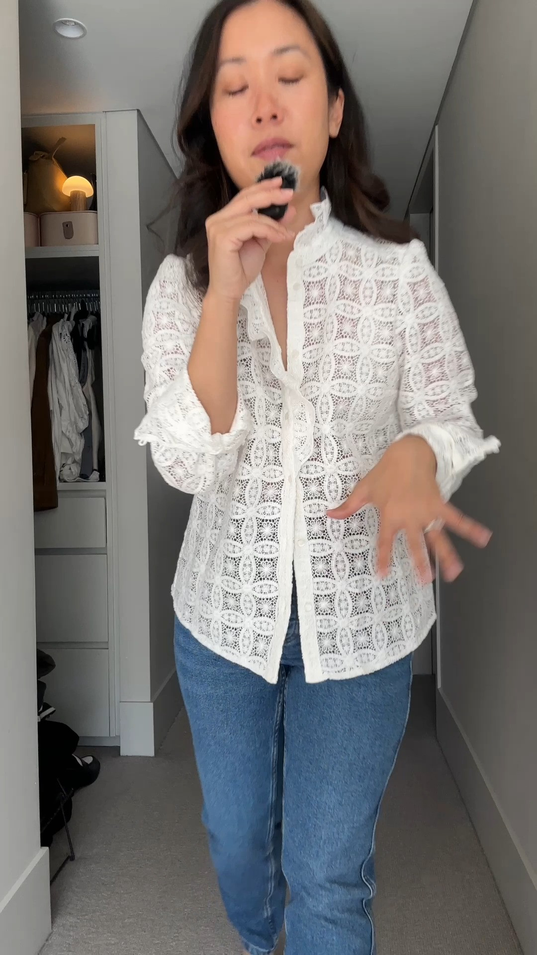 A failsafe outfit combination for work for the transitional season - whether you're in the middle of spring or autumn - wearing a size FR 36 / US 4 in the sezane pieces, size AU 8 in the Anna Quan draped top, size S in the Frankie Shop trousers, my loafers, bag and earrings are linked too  

 #LTKaustralia #LTKspring #LTKworkwear