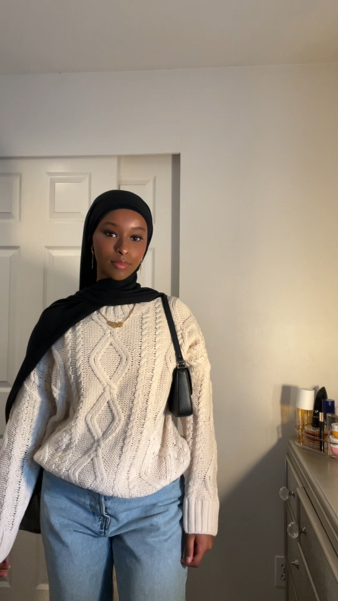 my fav fall sweater , rory gilmore girl vibes ! 
i also have a cheaper option linked on my amazon store front in my tiktok bio @itssnajmaa 

fall fashion , hijabi outfit inspo , fall/ winter fits 

#LTKstyletip #LTKSale #LTKbeauty