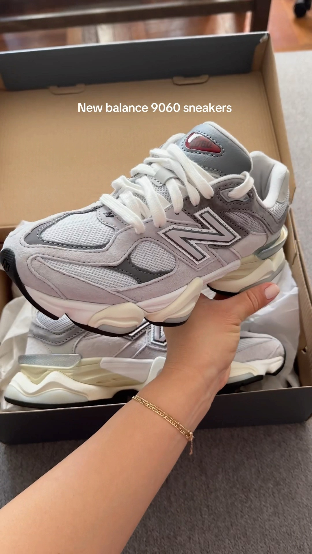 I got a pair of New balance 9060 sneakers 🩶 this mama is happy! True to size 

#LTKShoeCrush #LTKWatchNow #LTKFitness