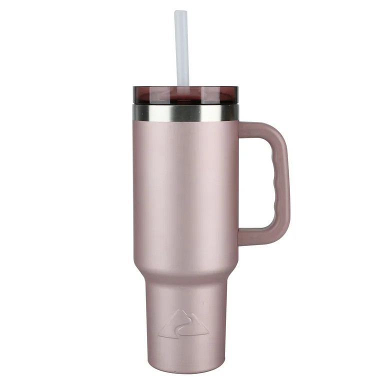Ozark Trail 40 oz Vacuum Insulated Stainless Steel Tumbler Rose Gold | Walmart (US)