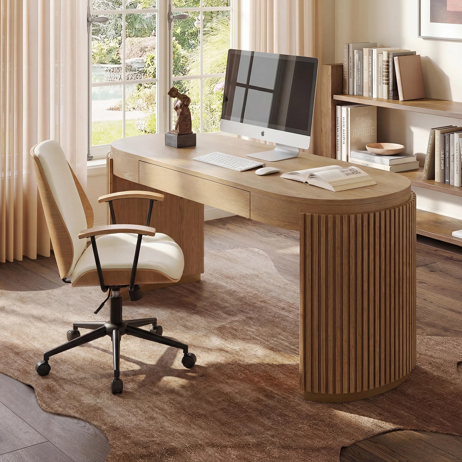 Susana Modern Writing Desk with Fluted Legs | Wayfair North America