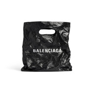 Men's Marché Packable Tote Bag Medium in Black | Balenciaga CA