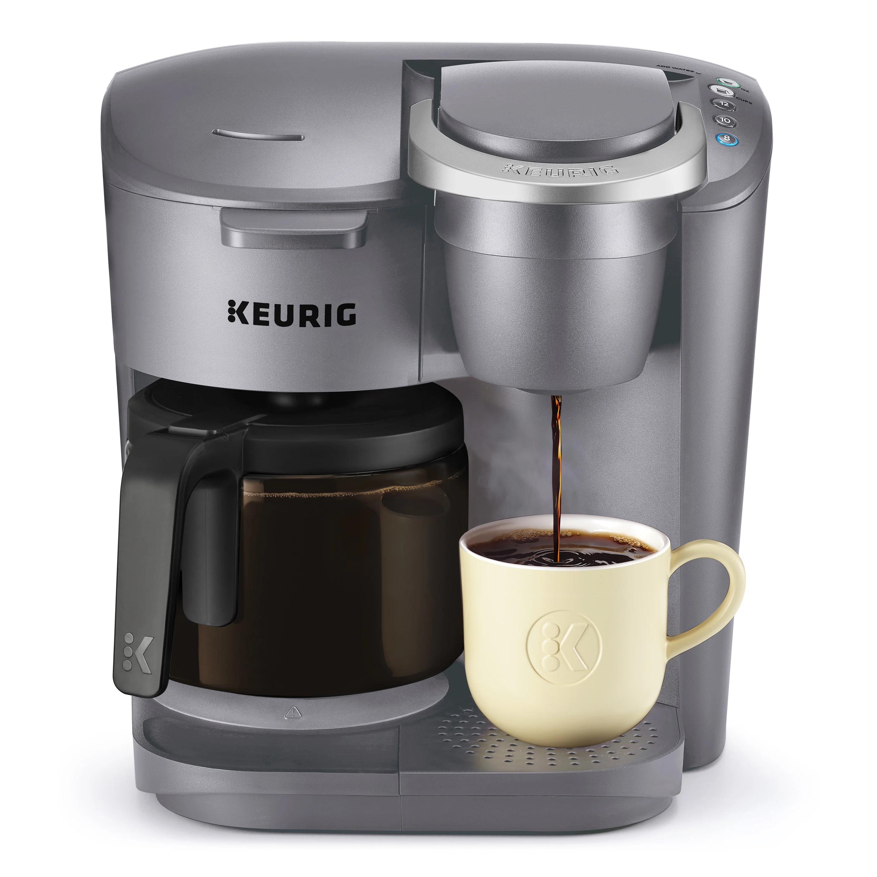 Keurig K-Duo Essentials Single Serve & Carafe Coffee Maker, Moonlight Gray | Walmart (US)