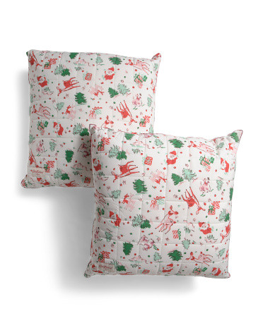24x24 2pk Ditsy Deer Euro Pillows | TJ Maxx