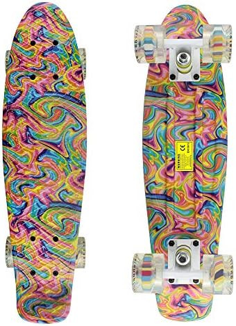 Skateboards Complete 22 Inch Mini Cruiser Retro Skateboard for Kids Boys Youths Beginners | Amazon (US)