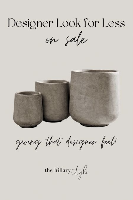 Designer Look for Less: Planters

These Planters are a great look for less, and are ON SALE!  Giving all the Restoration Hardware Vibes! 

Planters, Outdoor Planters, Outdoor Decor, Amazon, Amazon Home, Amazon Find, Found It On Amazon, Amazon Home Decor Finds, Modern Home, Organic Modern, Patio season, Patio Decor, Planter Set

#LTKhome #LTKSeasonal #LTKsalealert