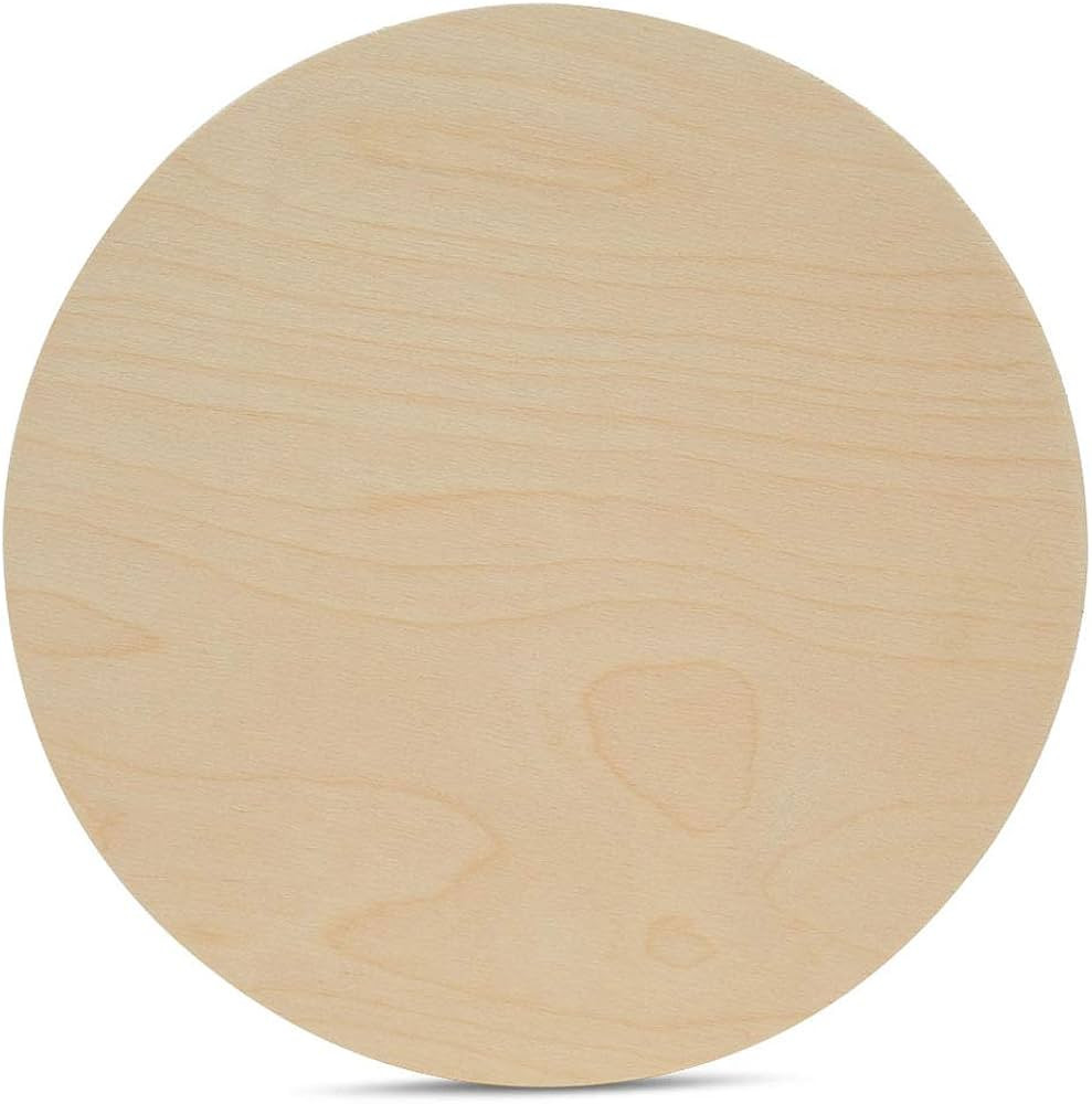 Wood Circles 24 inch, 1/4 Inch Thick, Birch Plywood Discs, Pack of 1 Unfinished Wood Circles for ... | Amazon (US)