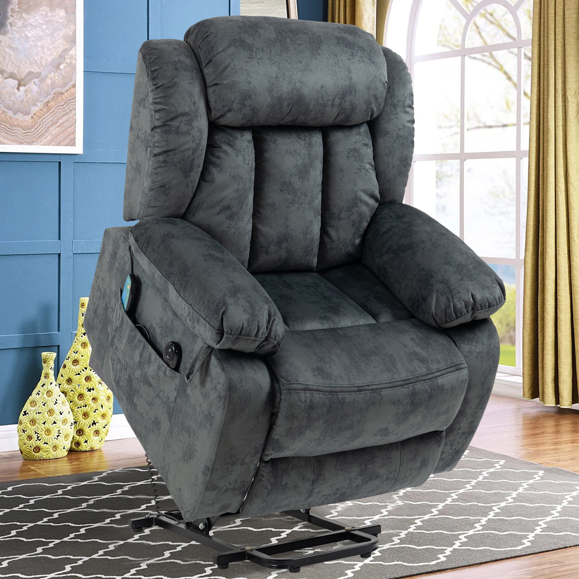 PAPROOS Recliner Chair, Electric Power Lift Recliner with Heat Therapy and Massage Function, Larg... | Walmart (US)
