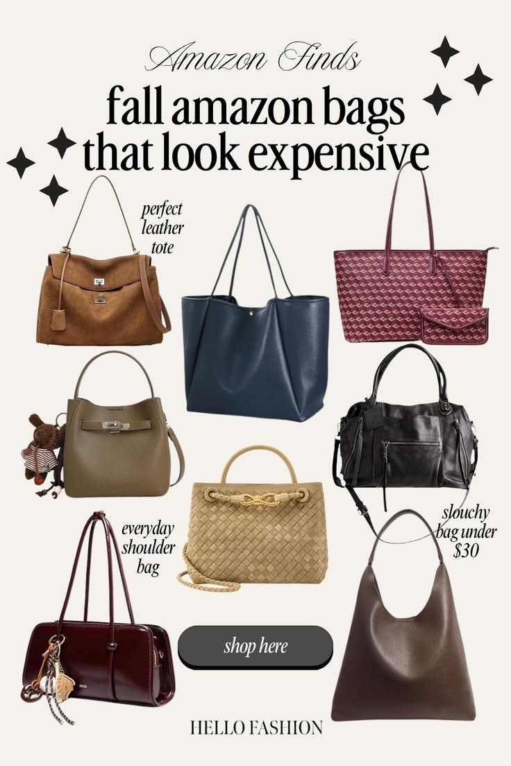 Fall amazon bags that look expensive ✨

Amazon fashion, Amazon bag, fall bag, designer look for less bag, suede bag, travel bag, work bag, mom bag

#LTKSeasonal #LTKTravel #LTKgrwm