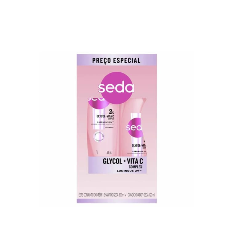 SH 300ML +COND 190ML SEDA LUMINOUS UV | Beleza Na Web (BR)