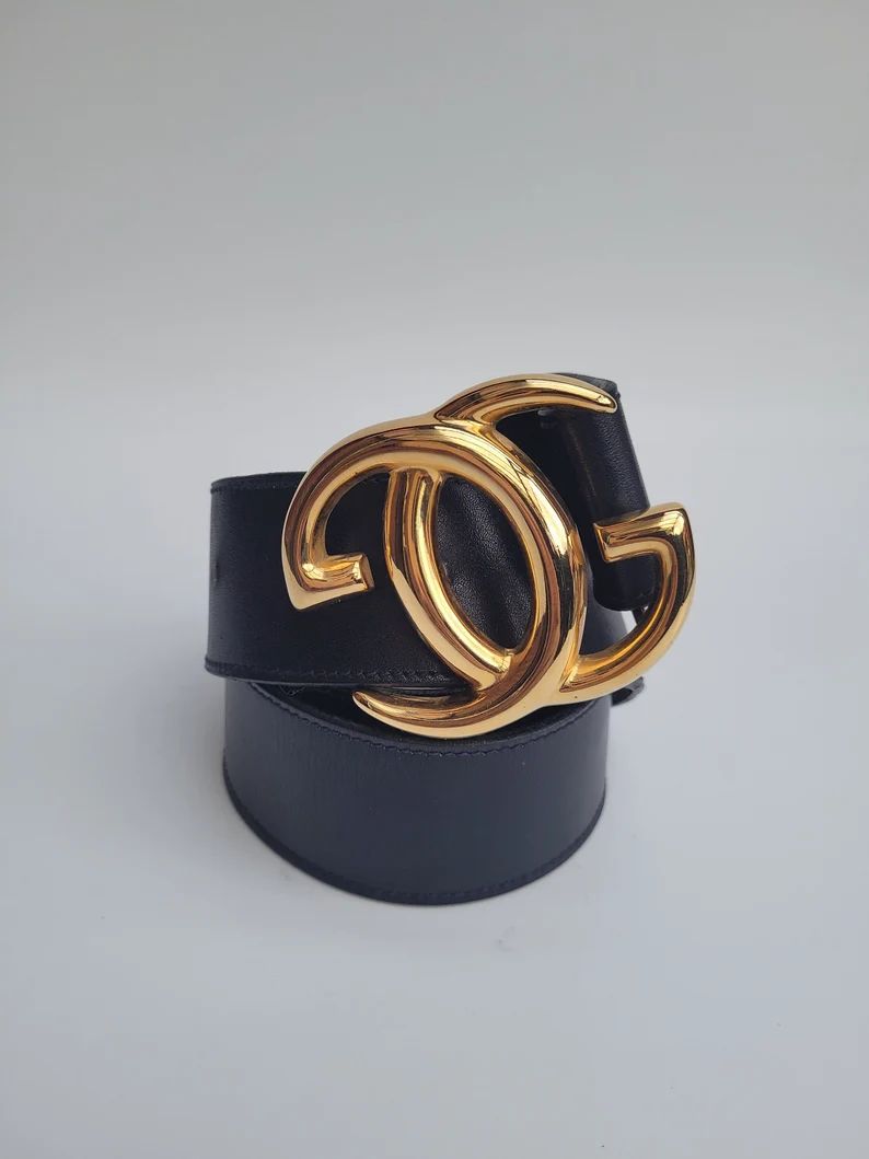 GUCCI Belt. Gucci GG Supreme Vintage  Navy Blue Leather  Belt. Italian designer accessory. | Etsy (UK)