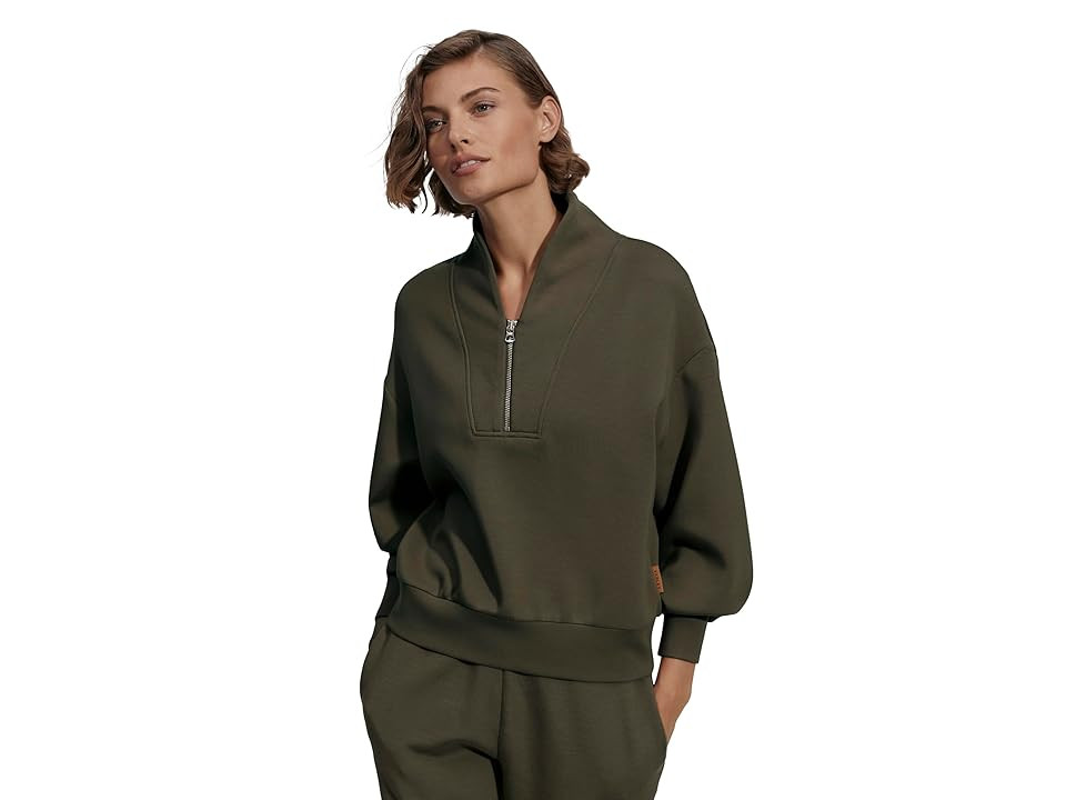 Varley Davidson Sweat Women's Sweatshirt Olive Night : SM, Cotton/Polyester/Spandex | Zappos