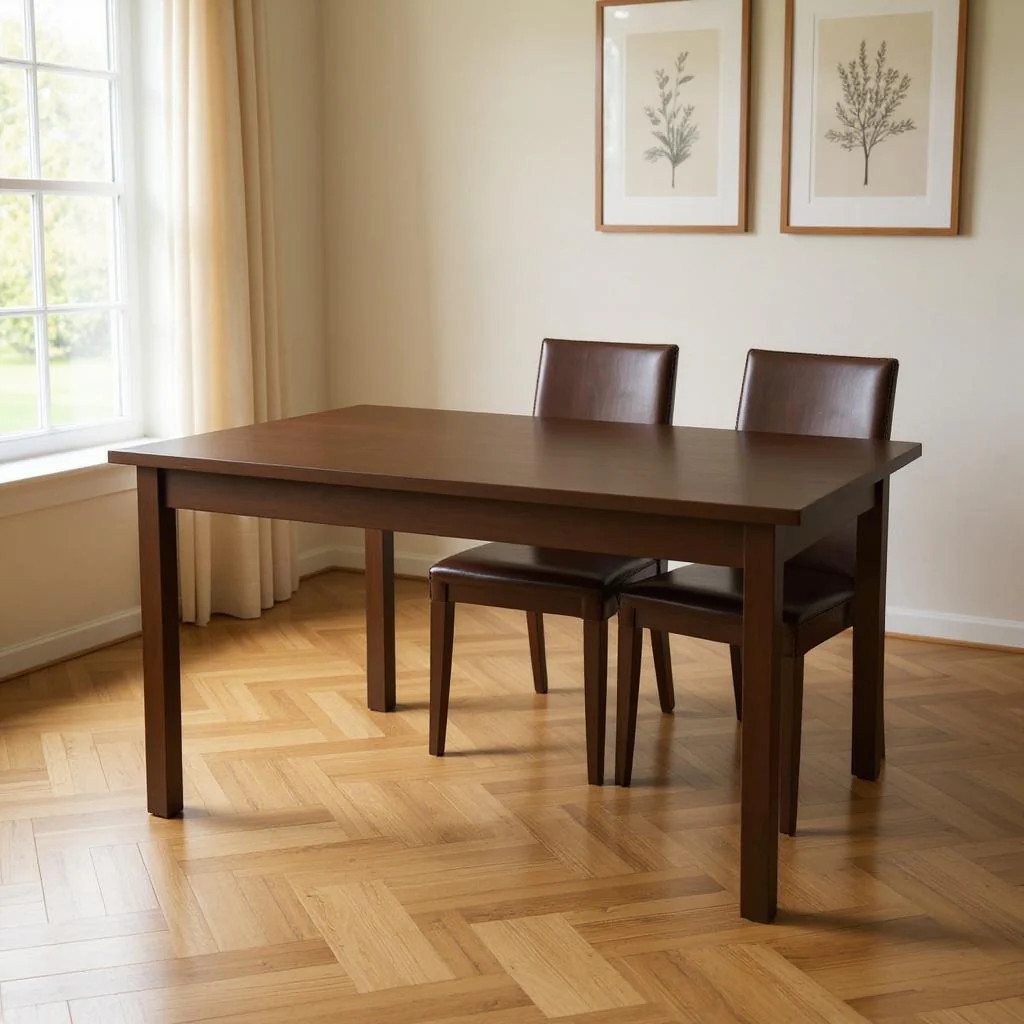 48" Coffee Solid Wood Dining Table | Shop Simon
