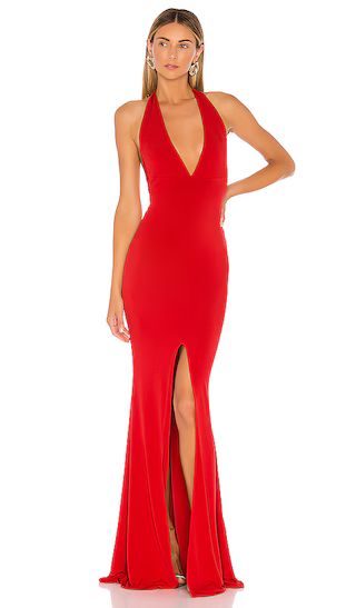 Illegal Halter Gown in Red | Revolve Clothing (Global)