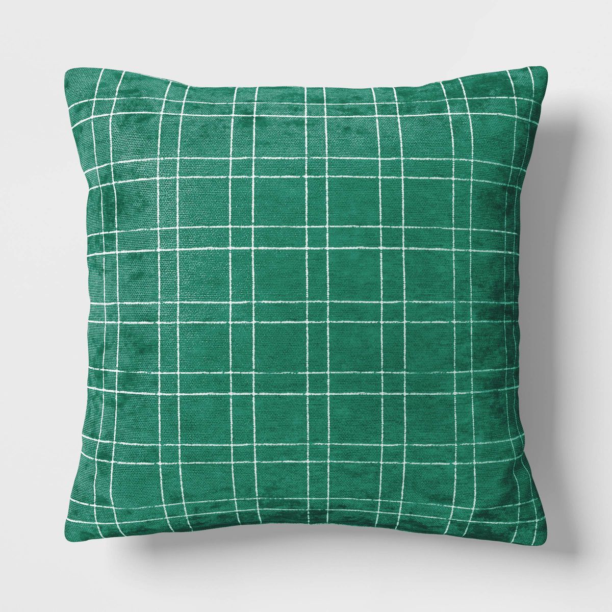 2pk Plaid Square Christmas Throw Pillow Set Ivory/Green - Wondershop™ | Target