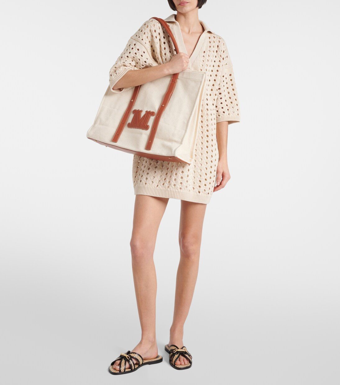 Brava leather-trimmed tote bag | Mytheresa (US/CA)