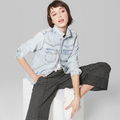 Women's Long Sleeve Denim Button-Down Shirt - Wild Fable™ | Target