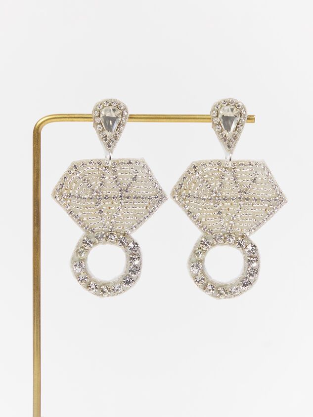 Beaded Diamond Ring Earrings | Altar'd State