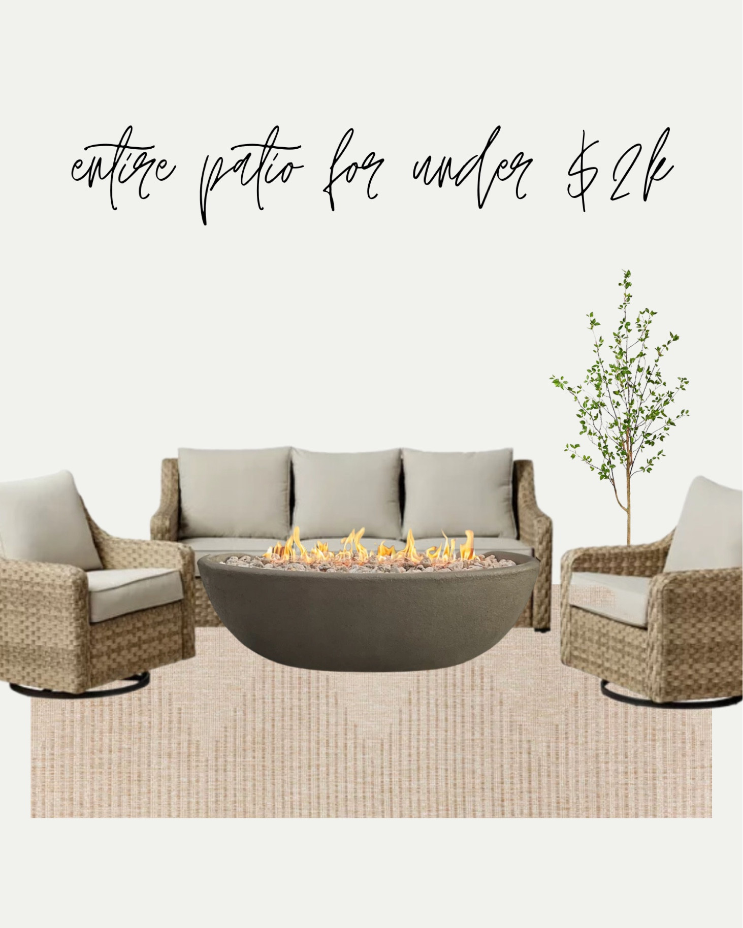 RH dupe patio design for under $2000!
Get the Restoration Hardwrae look from Walmart, Wayfair, and Amazon! 

#LTKstyletip #LTKhome #LTKsalealert