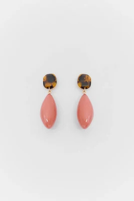 Pink Acrylic Drop Earrings | Avara