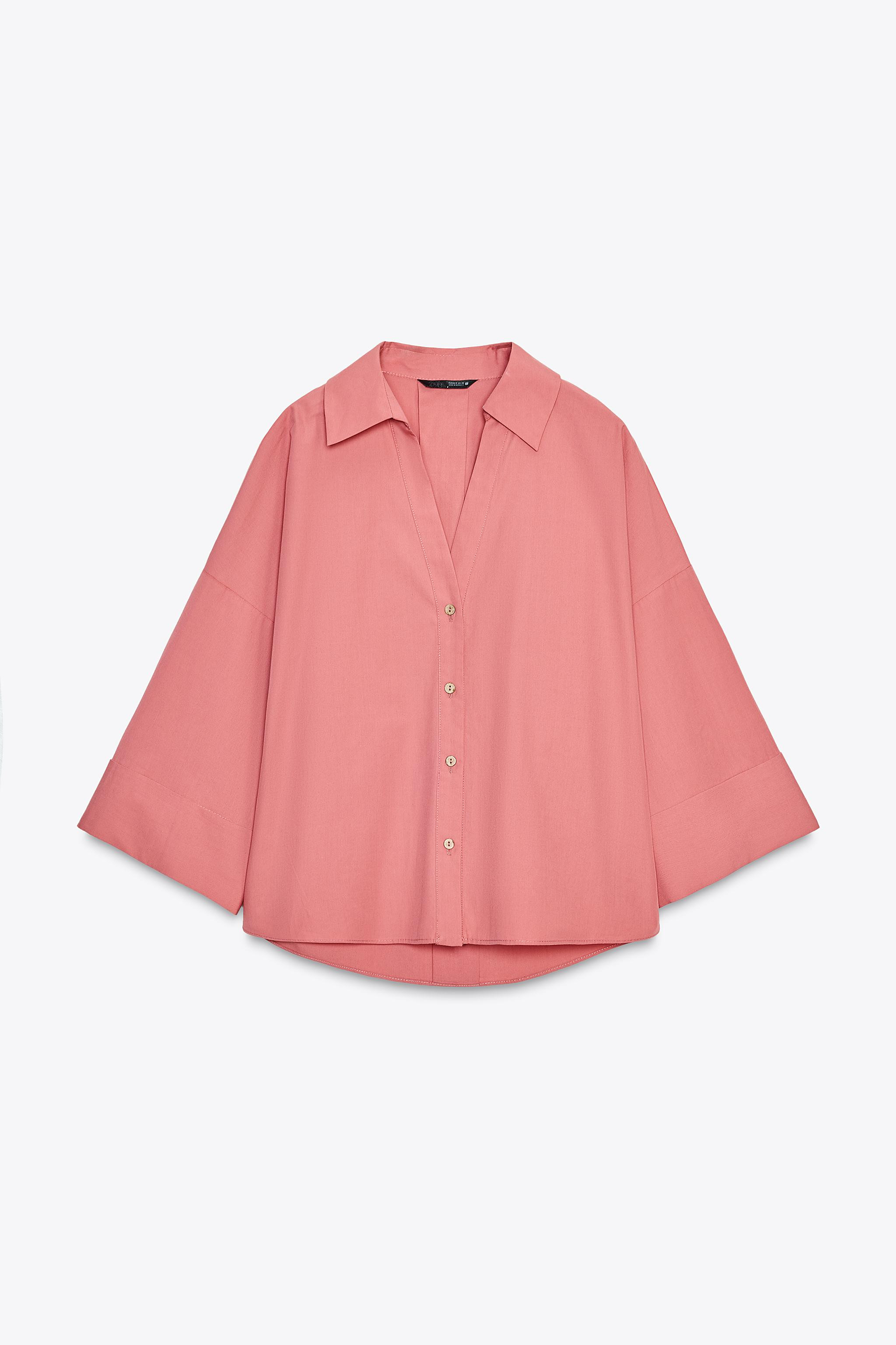 WIDE-SLEEVE POPLIN SHIRT | Zara US