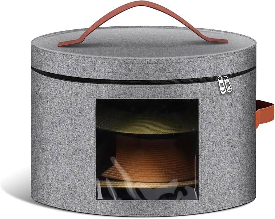 Samplife Hat Box,Hat Storage Box,Stackable Round Brim Hats Organizer Bag Container for Closet,Tra... | Amazon (US)