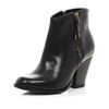 Click for more info about Black side zip western ankle boots