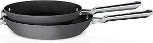 Ninja C52200 Foodi NeverStick Premium 2-Piece Fry Pan Set, Anti-Scratch Nesting Cookware, Hard-An... | Amazon (US)