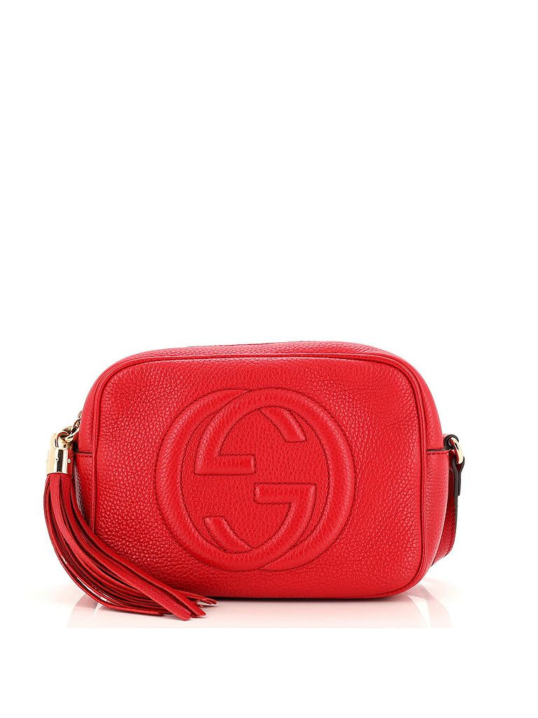 Gucci Leather Crossbody Bag: Red Bags | ThredUp