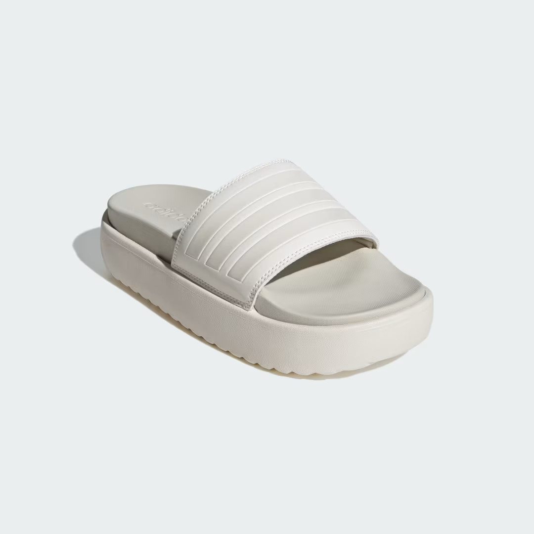 Adilette Platform Slides Chalk White 10 - Womens Originals Platform | adidas (US)