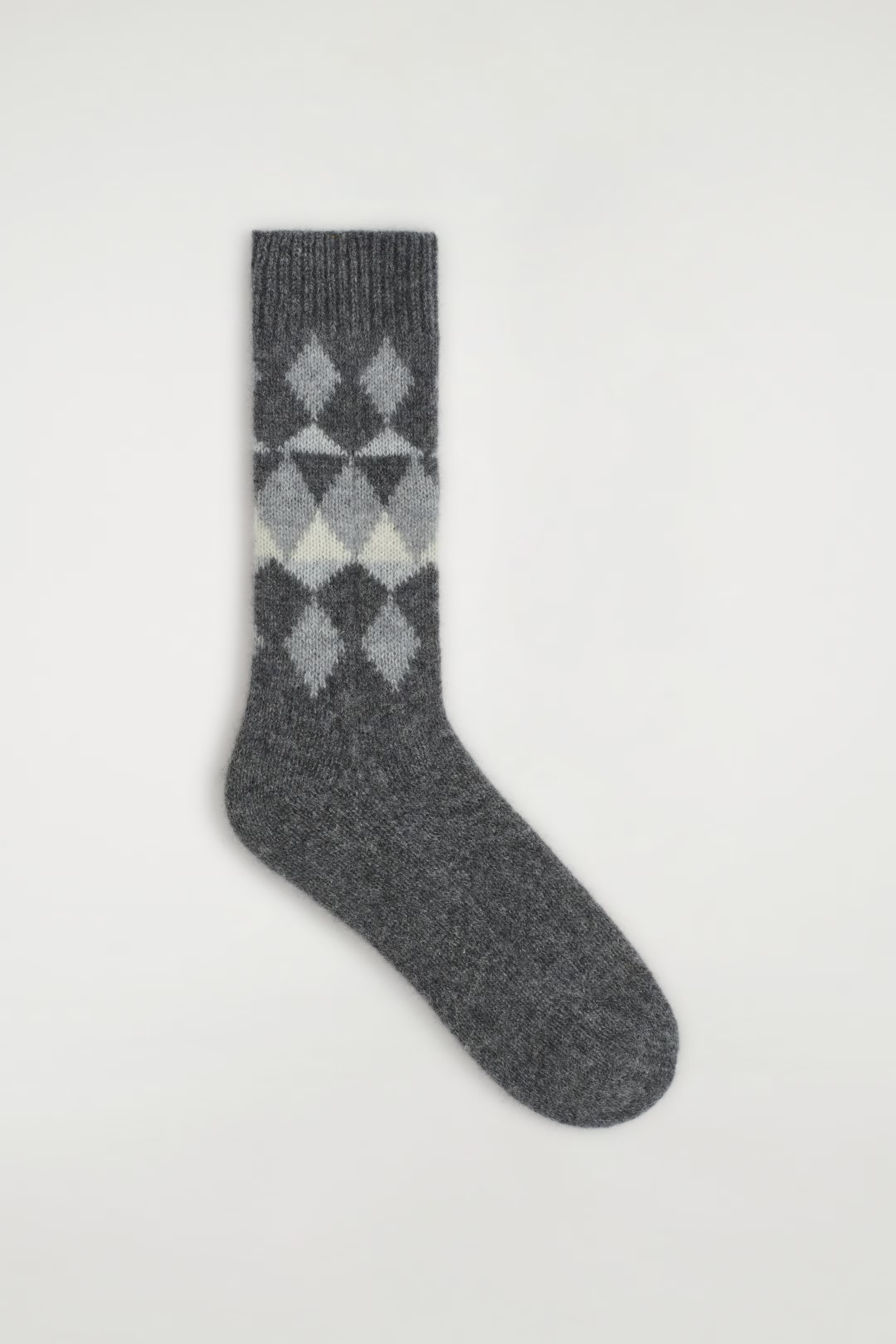 FAIR ISLE CASHMERE SOCKS - CHARCOAL | COS US | COS (US)
