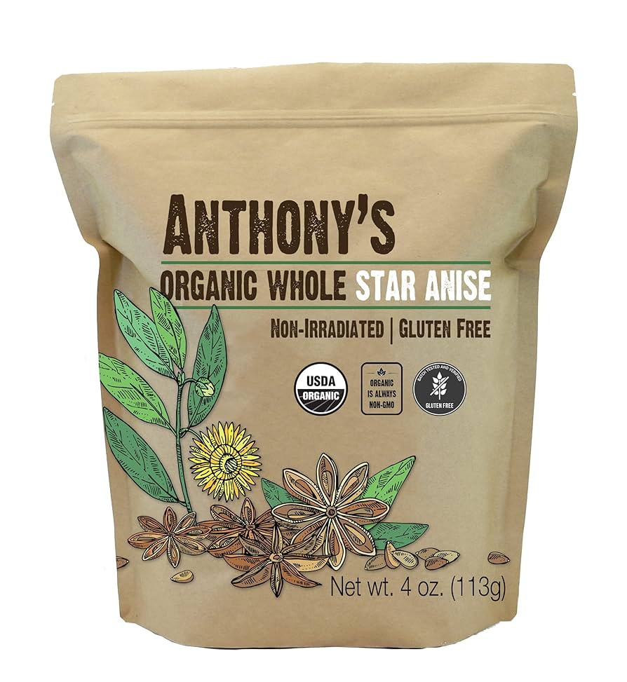 Anthony's Organic Whole Star Anise, 4 oz | Amazon (US)