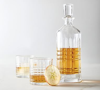 Plaid Liquor Decanter 3-Piece Gift Set | Pottery Barn (US)