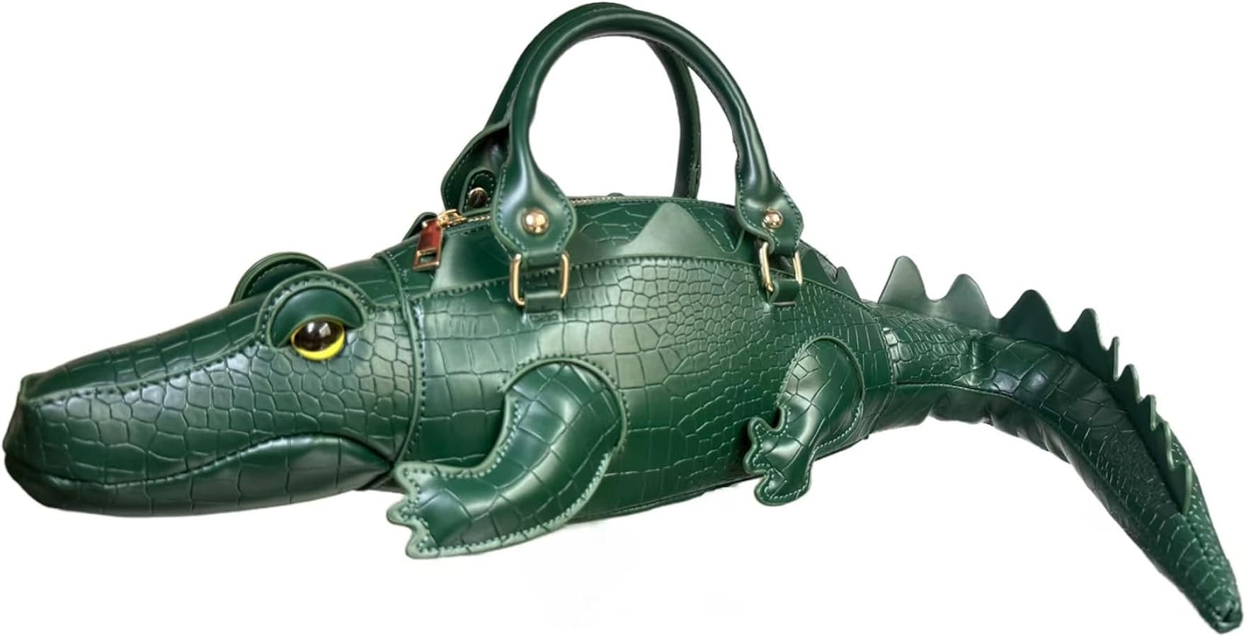 Men and Women PU Leather 3D Crocodile Shaped Crossbody Shoulder Bag Handbag Purse | Amazon (US)