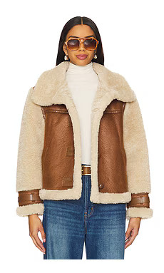 HEARTLOOM Serena Faux Fur Jacket in Tan from Revolve.com | Revolve Clothing (Global)