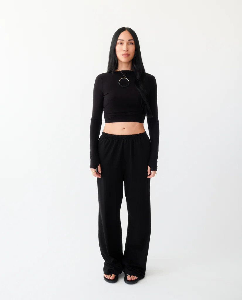 Modal Cotton Pants - Black | Adanola UK