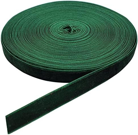 15 Green Yards Velvet Ribbon Spool, for Wedding, Gift Wrapping, Hair Bows, Home Decorating (3/8in, G | Amazon (US)