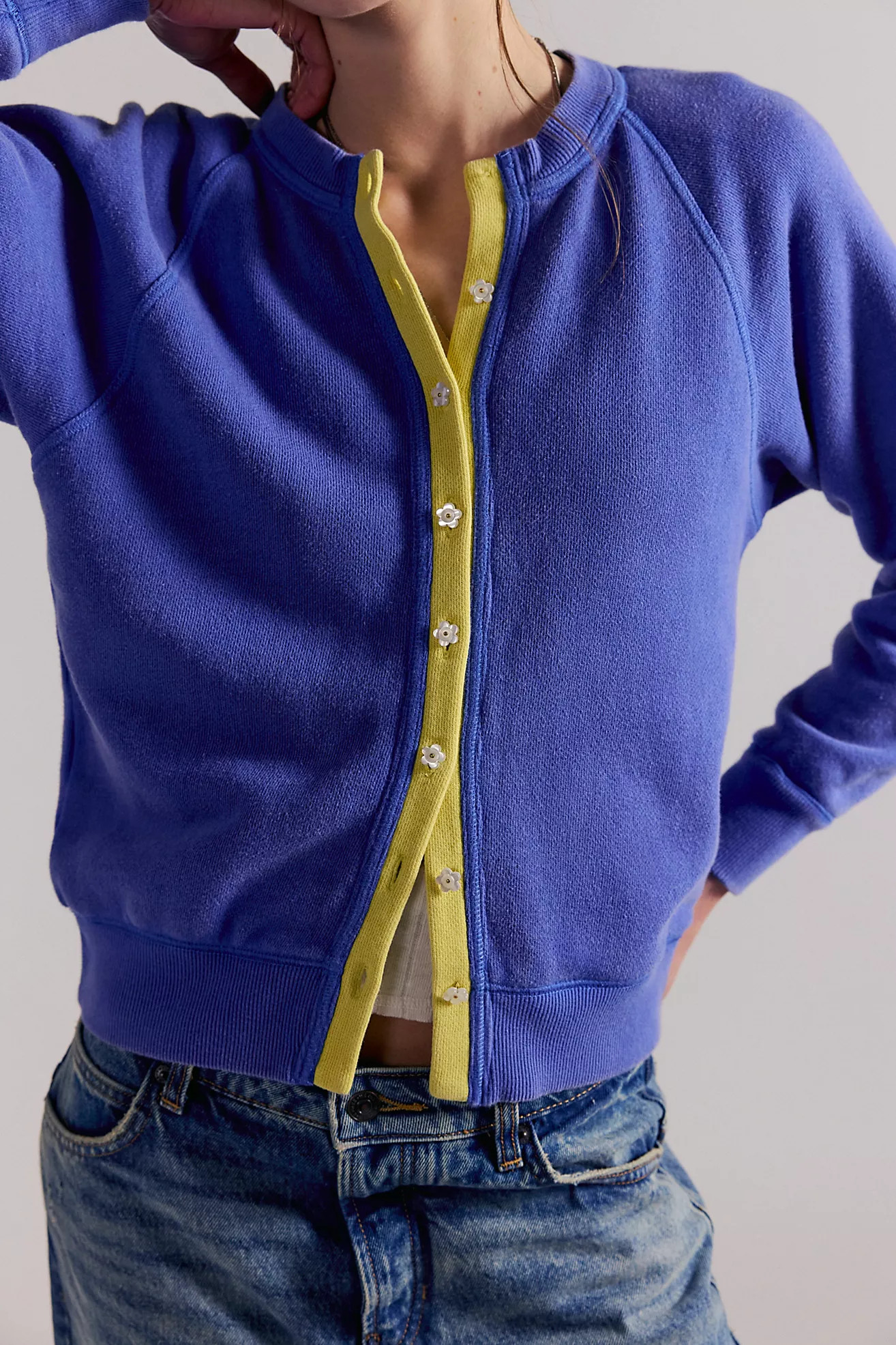 Junior Solid Sweatshirt Cardi | Free People (Global - UK&FR Excluded)