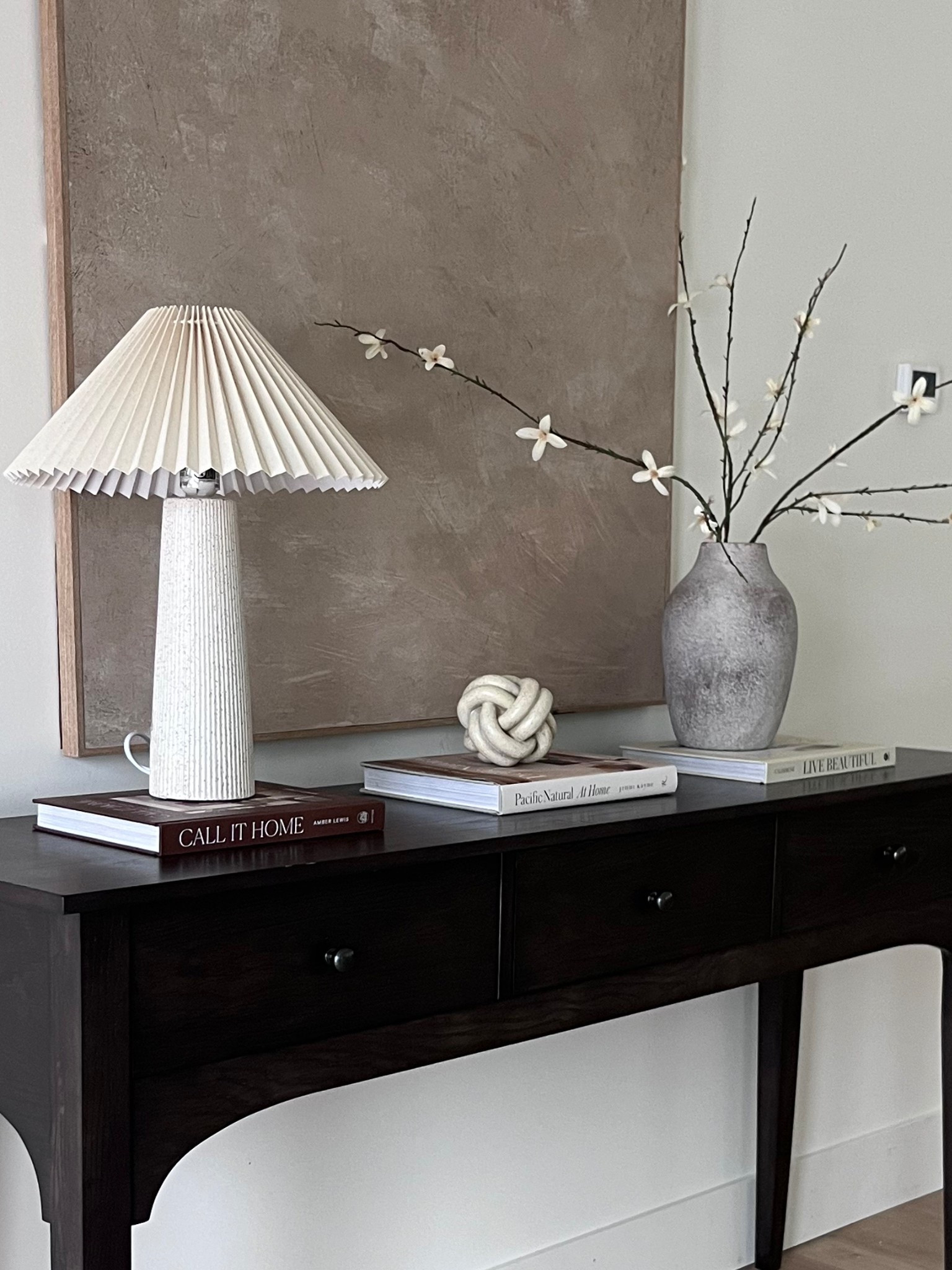 My stems, art, and little decor on the book in the middle are from
Hobby Lobby! I have linked similar finds in this post as hobby lobby doesn’t do linking here! 