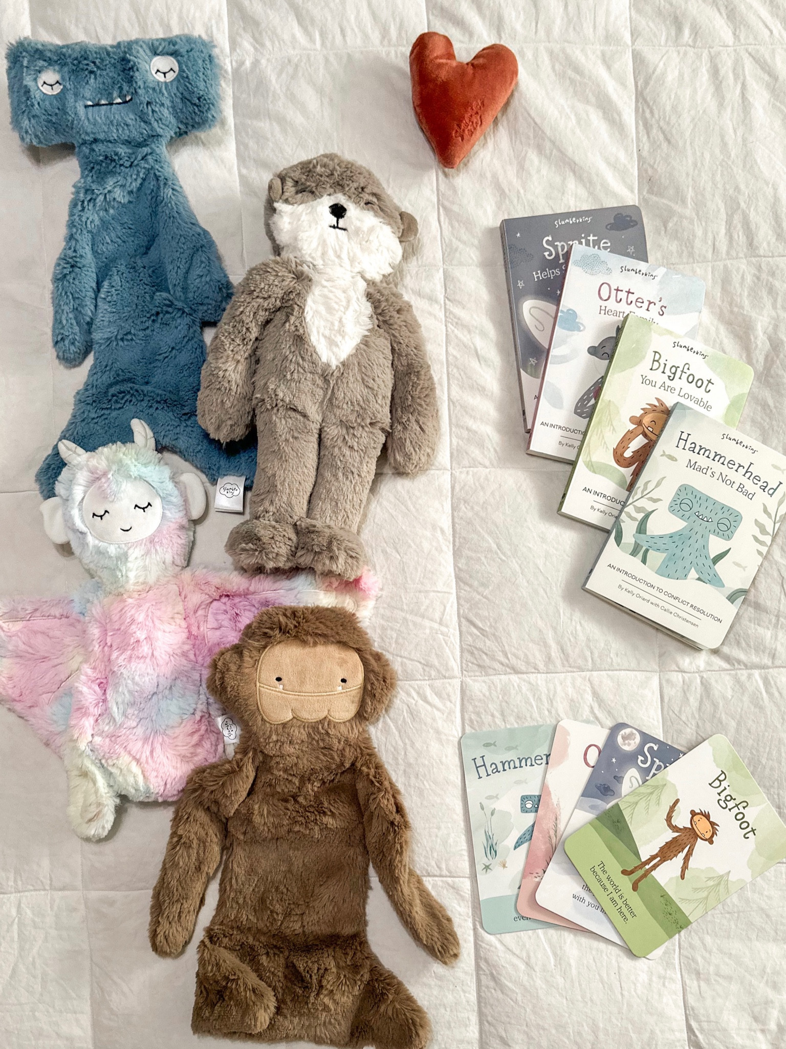 Slumberkins Snugglers - Hammerhead, Sprite, and Bigfoot 

Slumberkins Kin - Otter

Use code KKLEAGH for 15% off 

#LTKbaby #LTKfamily #LTKkids